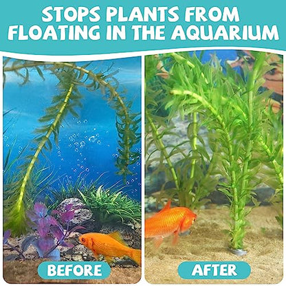52 Pcs Aquarium Plant Weights, Plant Weights for Fish Tank, Aquarium Plant Anchors, Aquarium Plant Weights for Live Plants, Stops Plants from Floating in The Aquarium.
