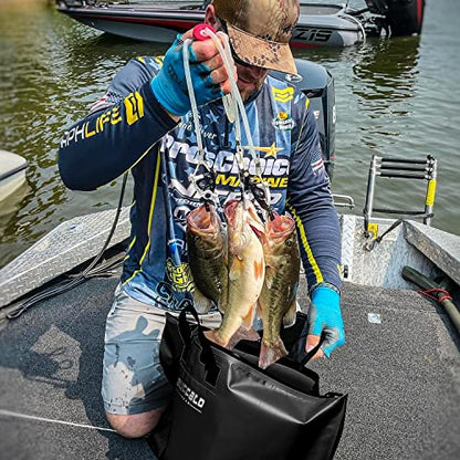 Fish Tournament Weigh in Bag for Bass Fishing, Heavy Duty Fish Bag for Caught Fish Waterproof,Leakproof,Puncture Resistant - color: Black-32×19.7in