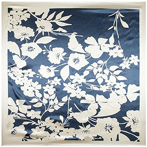 YOUR SMILE Silk Like Scarf Women's Fashion Pattern Large Square Satin Headscarf Headdress - color: 138