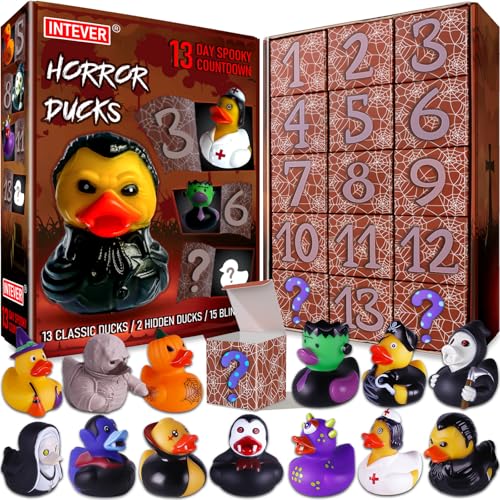 Advent Calendar 2026 Halloween Horror Rubber Duck Christmas Countdown - color: 13 Horror