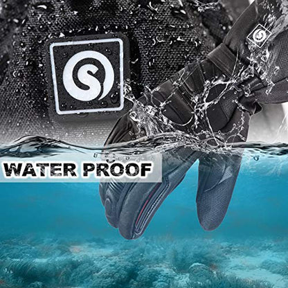 DAY WOLF Heated for Men & Women, Heating Motorcycle Gloves with 7.4V 2200MAH Rechargeable Battery Waterproof Windproof Electric Gloves for Winter Skiing Snowboarding Snowmobile Motorcycling - size: 3X-Large