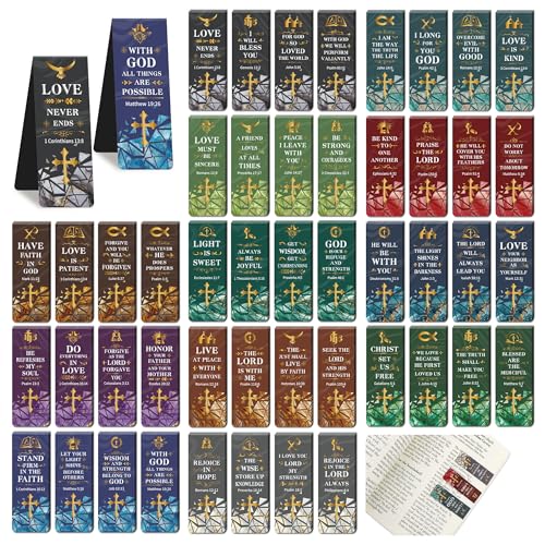96Pack Magnetic Bookmarks,Christian Bookmarks,Bulk Bible Bookmark for Read - style: Christian