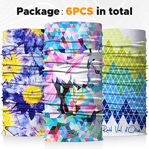 JOEYOUNG Headwear, Bandana, Neck Gaiter Head Wrap Headband Balaclava Magic Scarf - color: A-colorful