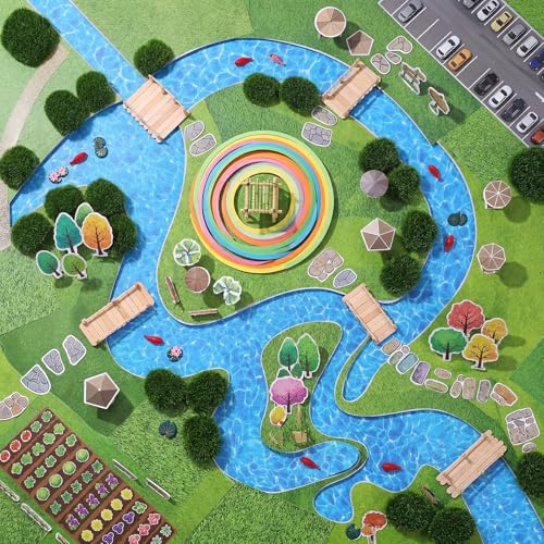 5pcs Ripple Water Stickers, Water Paper | Self-Adhesive Fake Water, Ocean Diorama Scene Stickers for Lakes, Rivers, Miniature Home Decor