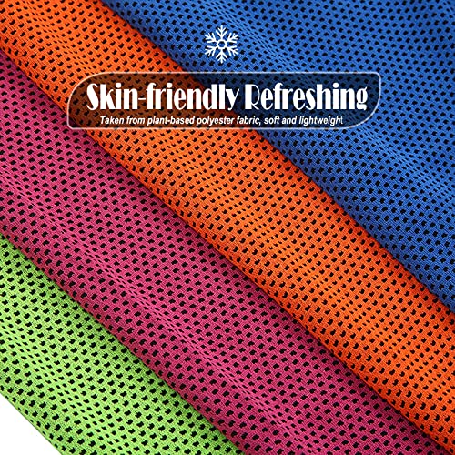 Pack of 20 Cooling Towel 40x12'' Ice Towel for Neck and Face Microfiber Chilly with Bag Breathable Yoga Gym Stay Cool Towels Sweat Rag for Workout Running Camping Pilates Beach, Red - color: Red