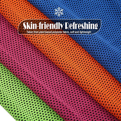 Pack of 20 Cooling Towel 40x12'' Ice Towel for Neck and Face Microfiber Chilly with Bag Breathable Yoga Gym Stay Cool Towels Sweat Rag for Workout Running Camping Pilates Beach, Red - color: Red