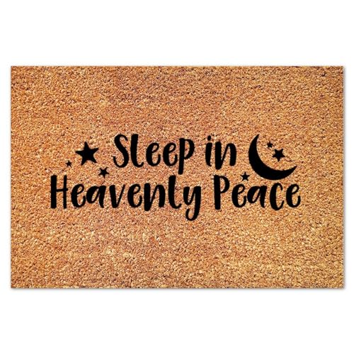 Sleep in Heavenly Peace Coir Mat Rug Farmhouse Inspirational Positive Durable Coir Non Slip Mat for Garage Patio High Traffic Areas 16x24in - color: Style-19, size: 2' x 1'4" (Rectangular)