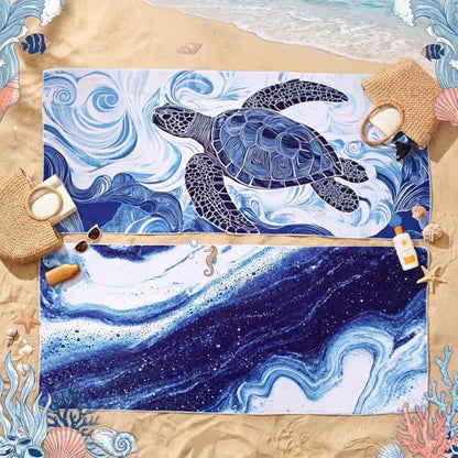 12 Pack Blue Ocean Cooling Towels 35" x 15" Instant Evaporative Cooling Neck Towel with Storage Bag, Reusable Microfiber Soft Ice Towel for Sports, Running, Swimming, Travel, Yoga, Hiking - style: Nautical