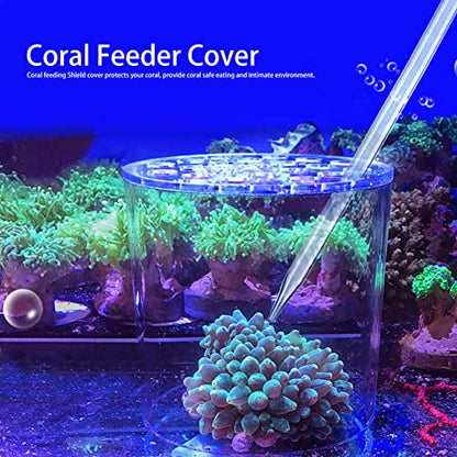Acrylic Transparent Feeder Cover, Anti Feeding Shrimp Aquarium Accessory, Feeding with Feeding Tube for Fish Tank, Safe Reproduction Cover for Marine Life (150mm) - style: 150mm