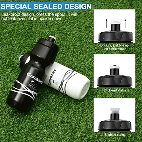 Bike Squeeze Water Bottles 24oz Bicycle Mtb Road Mountain Bottle Bpa Free for Riding/Running/Outddoor/Sport, 750ml, 2 Pack Black - color: Black 2 pack
