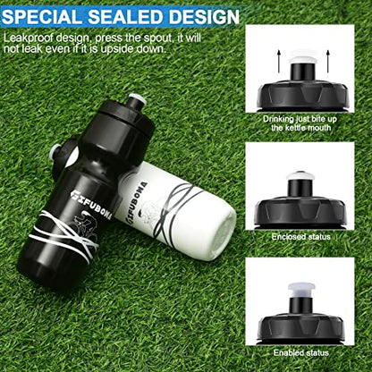 Bike Squeeze Water Bottles 24oz Bicycle Mtb Road Mountain Bottle Bpa Free for Riding/Running/Outddoor/Sport, 750ml, 2 Pack Black - color: Black 2 pack