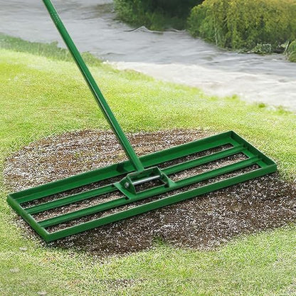 VEVOR Lawn Leveling Rake, 36"x10" Level Lawn Tool, Heavy-Duty Lawn Leveler with 78" Steel Extended Handle, Yard Leveling Rake Suit for Garden, Golf Lawn, Farm - size: 36x10in