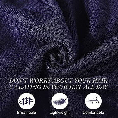 4 Pieces Women Under Scarf Hat Hijab Cap Islamic Muslim Under Scarf Turban Beanie Cap - color: Blue,white, size: One Size