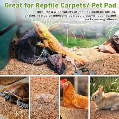 Remiawy Coco Liner Fiber Roll, 16 x 80 Inch Natural Coconut Coir Liner Sheet Coco Mat for Planter Flower Basket, Garden Decoration, Reptile Carpet, Animal Pet Pad, Window Box, DIY Moss Pole, Tortoise - size: 16x80 Inch