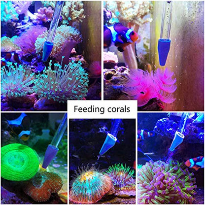 Aquarium Choice Coral Feeder Long Syringe Tube Liquid Fertilizer Feeder SPS HPS Marine Reef Coral Feeder Tool Fish Excreta Cleaner (6 Units 46.5CM/18.3 Inch) - size: 6 units 46.5CM/18.3 Inch