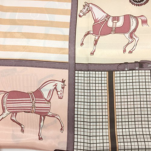 YOUR SMILE Silk Like Scarf Women's Fashion Pattern Large Square Satin Headscarf Headdress - color: 104