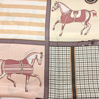 YOUR SMILE Silk Like Scarf Women's Fashion Pattern Large Square Satin Headscarf Headdress - color: 104
