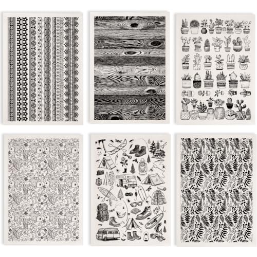 SUPERDANT 6PCS Mixed Underglaze Paper Transfer Potted Plants Fish Transfer Paper for Clay Ceramic Camping Lace Porcelain Under Glaze Transfers for Pottery Underglaze Decal Papers Handcrafted Gifts - style: Mixed Styles (Lace Trim)