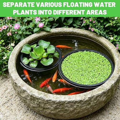 10 PCS Betta Feeding Ring Set, 5 Sizes Round & Square Aquarium Floating Plant Barrier, Fish Feeding Rings for Freshwater & Saltwater Tank, Fish Tank Decor Accessories