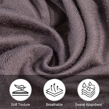 PHOGARY 4 Pcs Women Hijab Undercap, Islamic Muslim Under Hijab Cap Inner Under Scarf Hat Turban with Tie Back Closure - color: Black, White, Grey, Dark Navy
