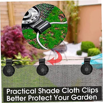 LIOOBO 50pcs Non- Sunshade Fabric Clamps Clips Fixing for Garden Greenhouse Outdoor Use Versatile Mesh Buckle Tools for Secure Shade