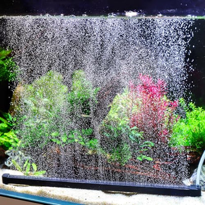 hygger Weighted Nano Mist Bubble Wall Bar, 15.7" Self-Sinking ABS Air Stone Strip with Gentle Oxygen Diffuser for Freshwater & Marine Aquarium, Hydroponics - size: 15.7 Inch