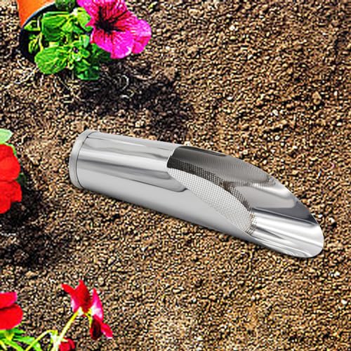 Saihisday 3Pcs Bonsai Soil Scoops Garden Bonsai Tool Bucket Shovel 3 Sizes Soil Scoops Soil Metal Spade Shovel Succulent Planting Potting Cup for Home Gardening Silver