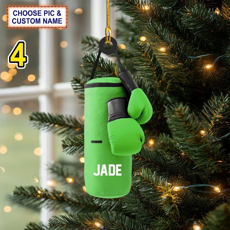 Custom Name Boxing Keychains –Personalized Acrylic Punching Bag Gloves, Name Tag for Keys, Bags, Luggage, Gifts for Lovers