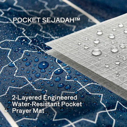 TAKVA The Pocket Sejadah Limited Edition | Portable Waterproof Prayer mat, Muslim Gift, Ramadan Present, Islamic Gift, eid Gift, Travel Prayer mat (Design in Japan, Made in Turkey) (Indomalayan) - color: Indomalayan