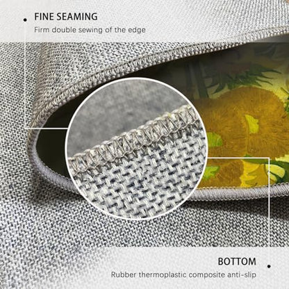 Impressionism Artwork Area Rugs for Bedroom Living Room Famous Painting Yellow Sunflower Carpet for Kids Girls Boys Home Decor Aesthetic 6'x8'2'' - size: 6'x8'2''