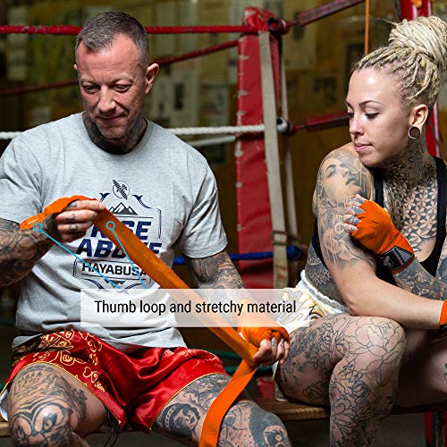 Hayabusa Boxing Hand Wraps Perfect Stretch 4.0 for Men & Women - color: Orange
