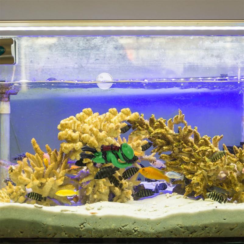 Happyyami Floating Diver Figurines for Aquarium Decor with Movable Joints Stable Buoyancy Mini Scuba Diver Toy Fish Tank Accessories for Home Aquarium