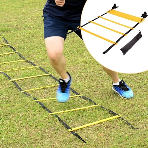 Speed Ladder – Agility Training Equipment | Footwork Workout Ladder with Storage Bag for Speed and Coordination Training in Soccer, Basketball, Tennis, Hockey, and Badminton