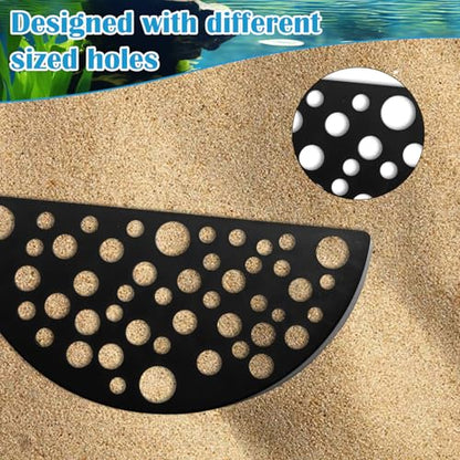 2Pcs Black Cave Ornaments, Good Size Half Moon House Decor, Hiding Tools Supplies, Accessories Decor Supplies Can Be Used in Aquariums