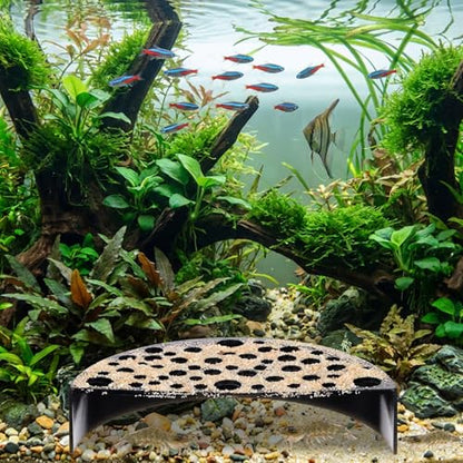 2 Pcs Shrimp Hides for Aquarium, ABS Plastic Aquarium Cave Shelters Small Fish Shrimps Tunnel House with Multiple Holes for Fish Tank Decor Accessories