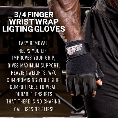 Schiek Sports 540 Platinum Lifting Gloves - Weightlifting Gloves with Wrist Wrap Support for Gym Workouts - size: 3X-Large