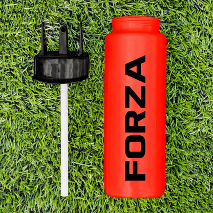 FORZA Team Hygiene Water Bottles – BPA-Free Squeeze Bottles with Contactless Nozzle for Athletes, 1 Litre Capacity (Pack of 40, Red) - color: Red, style: Pack of 40