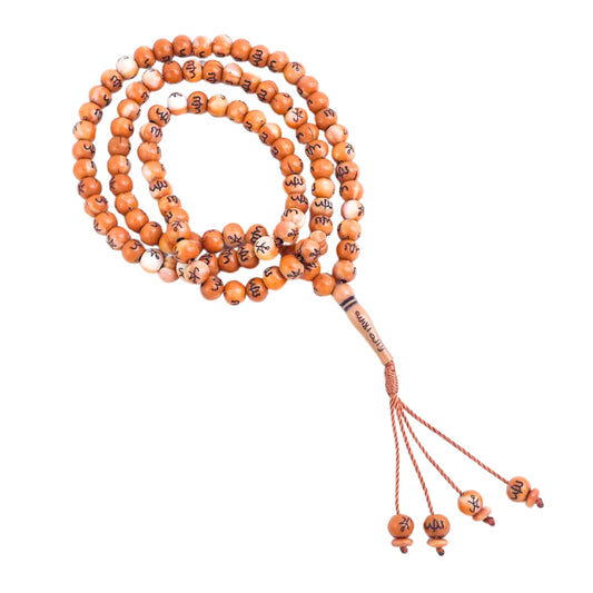 JILANI HANDICRAFT Tasbih Prayer Beads - 99 Worry Beads Misbaha with Allah & Muhammad Names Engraved, Islamic Rosary for Dhikr, Namaz, Ramadan & Eid Gift (MILKISH Tea) - color: MILKISH TEA