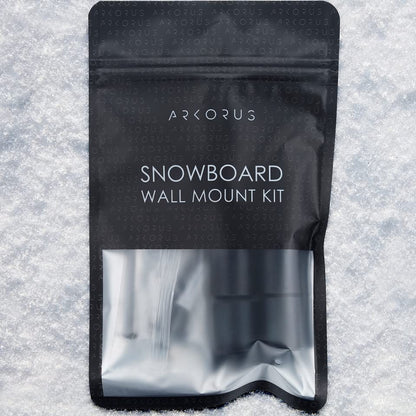 (4 PCS) Snowboard Wall Mount Storage – Edge-Safe Modern Snowboards Hanger | Floating Vertical Rack, Clip Hook Holder to Securely Store and Display Boards, Gear Organizer by Arkorus