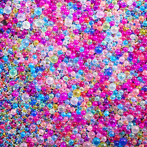 3D Colorful Nail Caviar Beads Nail Art Micro Bubble Pixie Beads 50G - color: 50G Colorful Bubble Beads