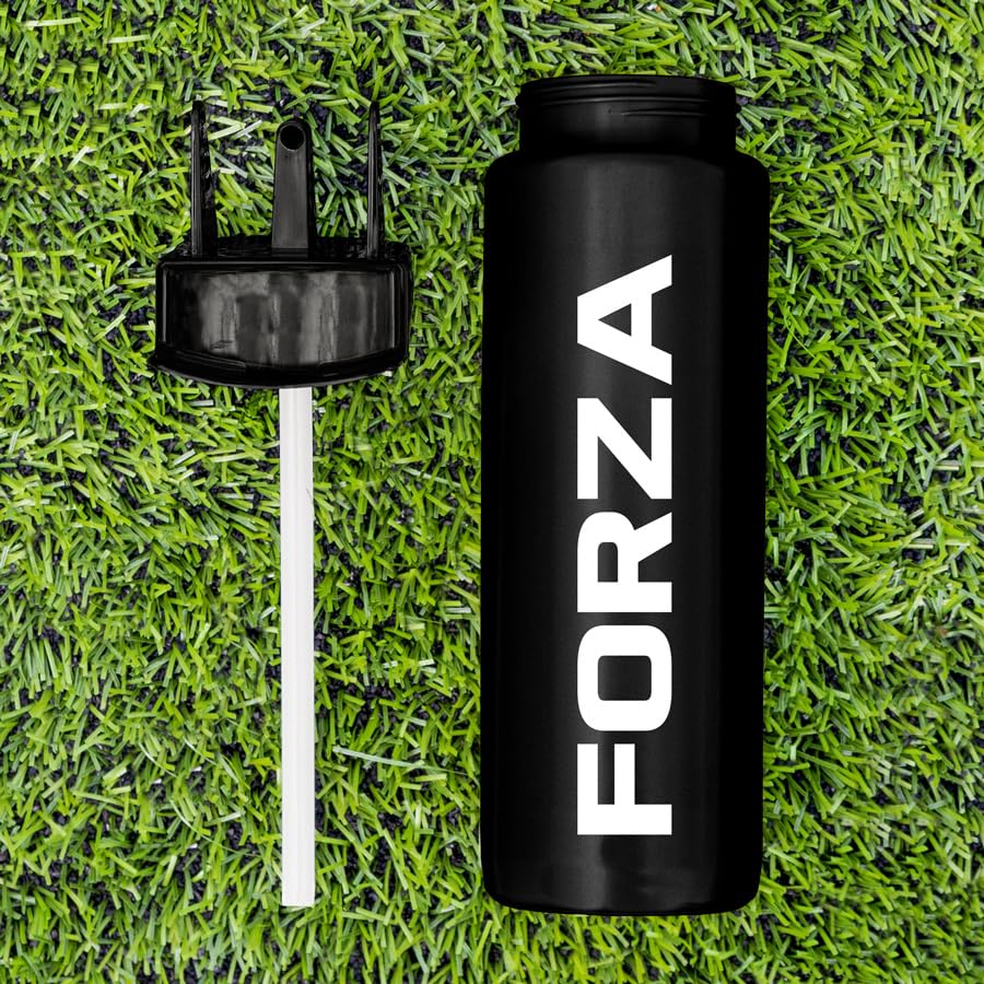 FORZA Team Hygiene Water Bottles – BPA-Free Squeeze Bottles with Contactless Nozzle for Athletes, 1 Litre Capacity (Pack of 40, Black) - color: Black, style: Pack of 40