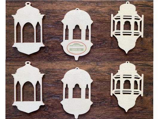 Ramadan DIY Gifts [48 Packs] Ramadan Customized Eid Favors Ramadan Decoration Eid Gifts Muslim Gifts Islamic Favors Eid Mubarak - color: Wooden Shapes