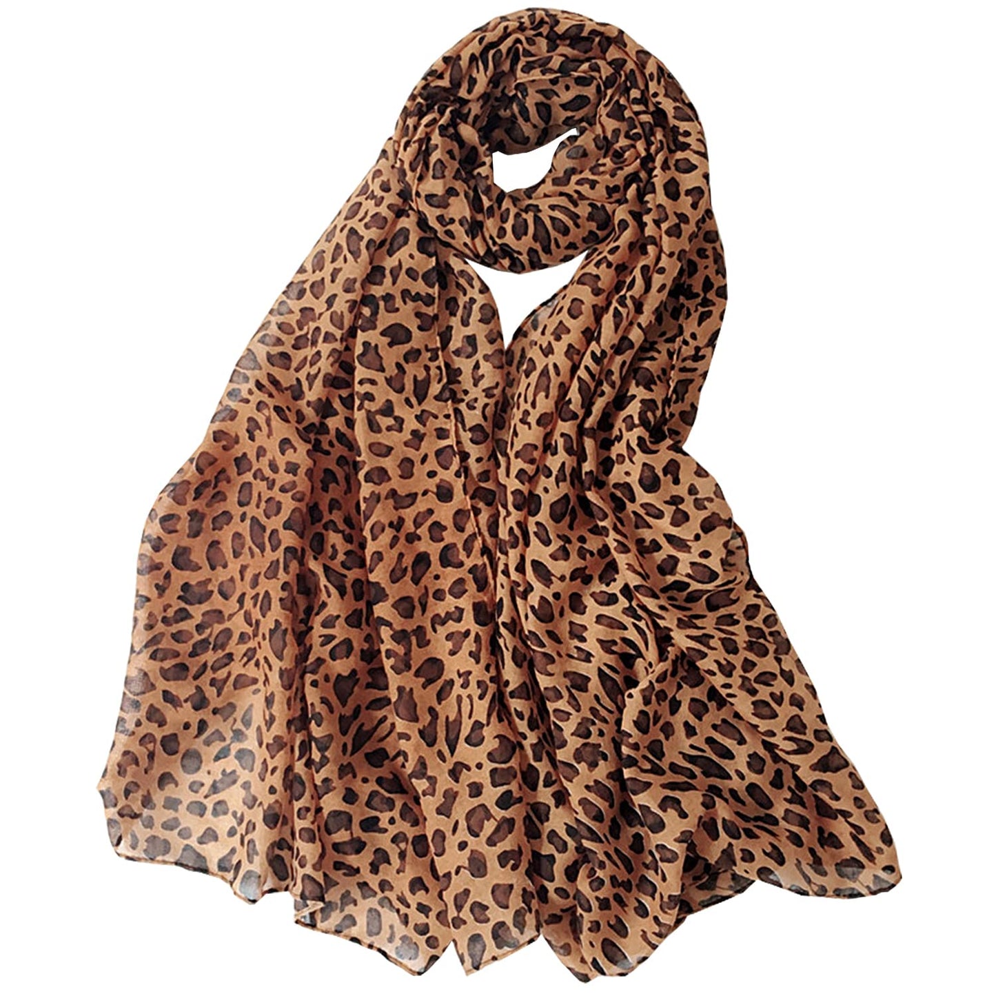 woogwin Women's Scarf Lady Light Soft Fashion Solid Shawl Wraps - color: Classical Leopard1