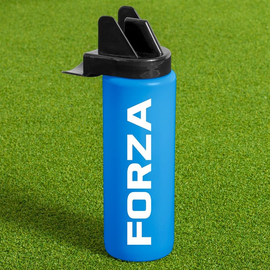 FORZA Team Hygiene Water Bottles – BPA-Free Squeeze Bottles with Contactless Nozzle for Athletes, 1 Litre Capacity (Pack of 40, Blue) - color: Blue, style: Pack of 40
