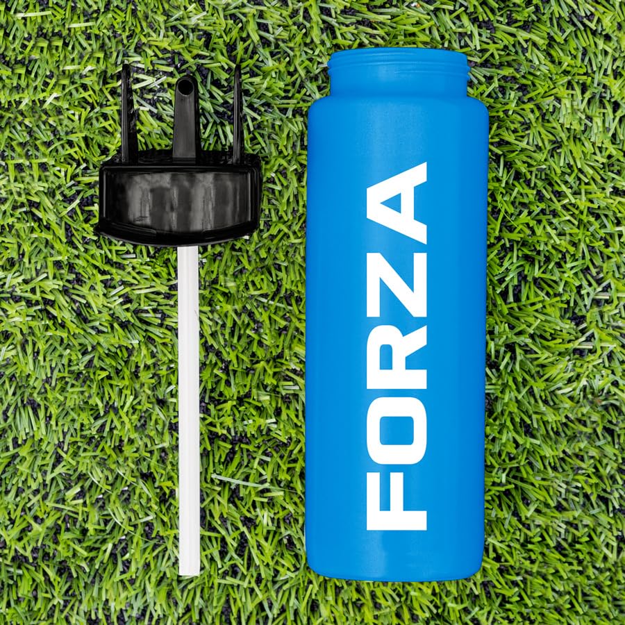 FORZA Team Hygiene Water Bottles – BPA-Free Squeeze Bottles with Contactless Nozzle for Athletes, 1 Litre Capacity (Pack of 40, Blue) - color: Blue, style: Pack of 40