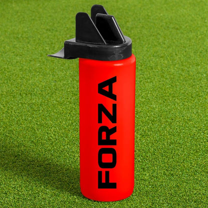 FORZA Team Hygiene Water Bottles – BPA-Free Squeeze Bottles with Contactless Nozzle for Athletes, 1 Litre Capacity (Pack of 1, Red) - color: Red, style: Pack of 1