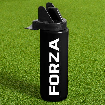 FORZA Team Hygiene Water Bottles – BPA-Free Squeeze Bottles with Contactless Nozzle for Athletes, 1 Litre Capacity (Pack of 1, Black) - color: Black, style: Pack of 1