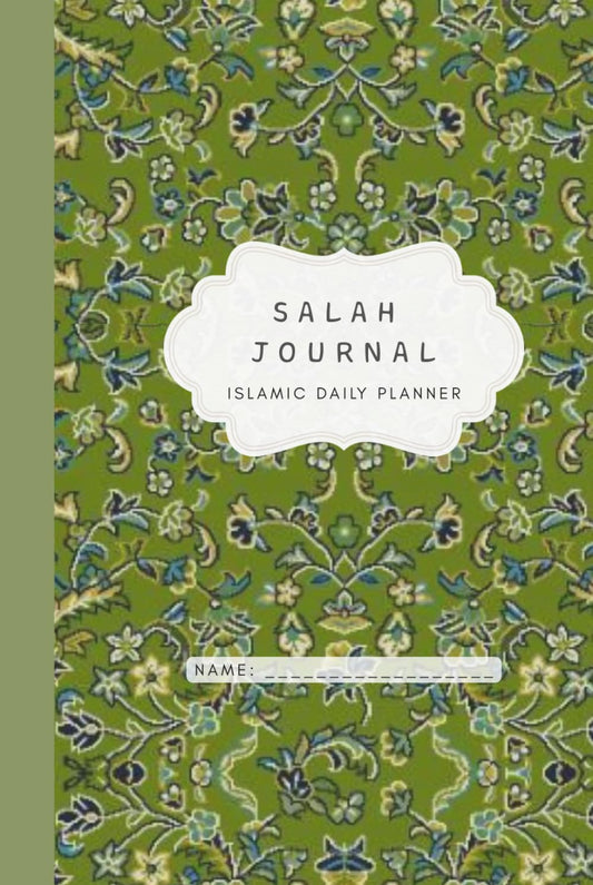 Salah Journal: Islamic Daily Planner: Muslim Prayer Tracker & Productivity Notebook | Elegant Rawdah Islamic Notebook