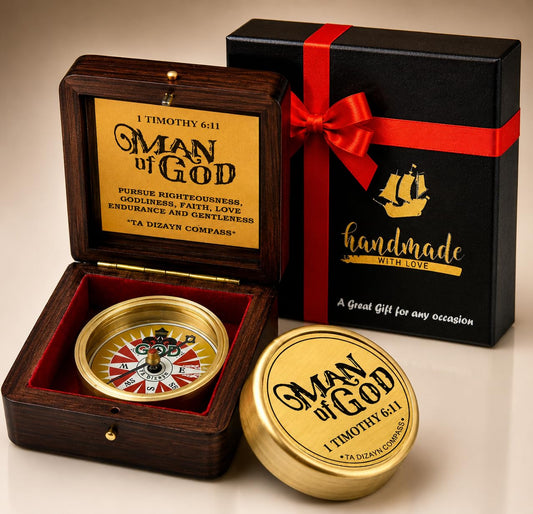 For I Know The Plans I Have For You, Jeremiah 29:11, Solid Brass Directional Engraved Compass, Baptism Gifts for Boys Girls, First Communion, Christian Gifts for Men, First Confirmation Gifts for Boys - style: # 2 Man of God 1 Timothy 6:11