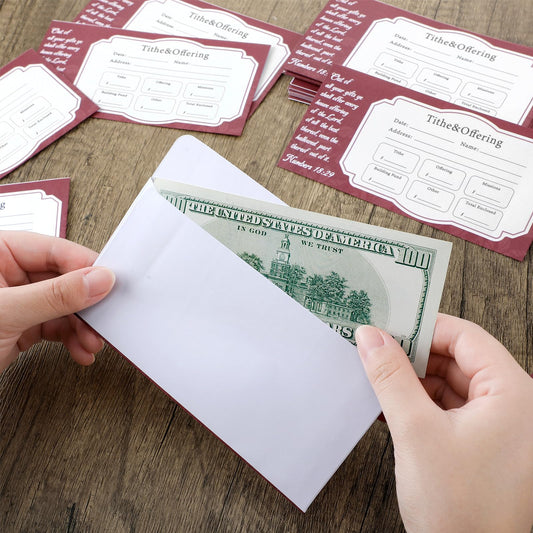 Woanger 1000Count Tithe and Offering Envelope for Church Donation, Simple - style: Minimalist